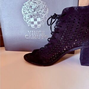 Vince Camuto Black True Suede Shoes